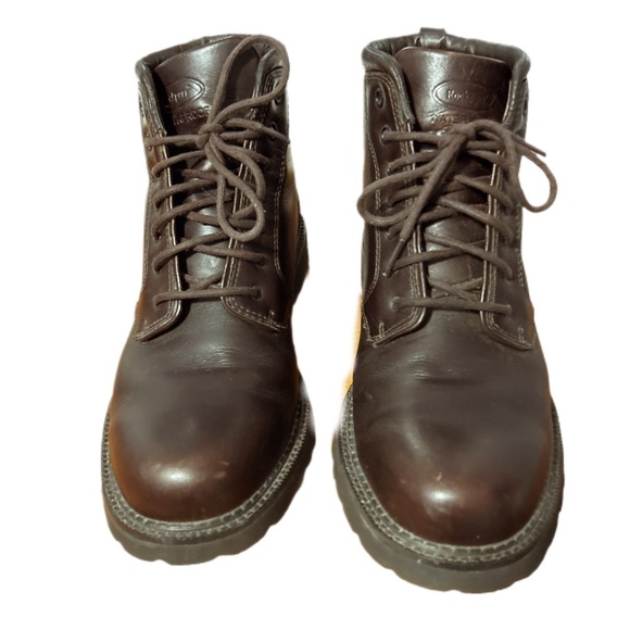 Rockport Men’s Waterproof Leather Dark Brown Boots Size 8 1/2 - Picture 1 of 9
